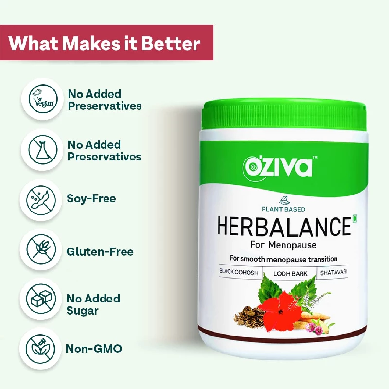 Oziva Plant Based HerBalance Menopause Relief Drink, 250 g-3.webp
